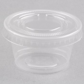 EaMaSy Party  0.75 oz.   Clear Plastic Souffle Cup /Portion Cup