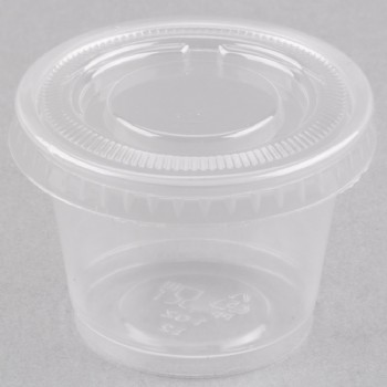 EaMaSy Party  1 oz.   Clear Plastic Souffle Cup /Portion Cup